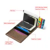 Carteras Bisi Goro Clutch -up Smart Wallet Fibra de carbono 2021 RFID Tarjeta de metal RFID Caja de aluminio de cuero Caja delgada delgado