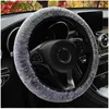 Couvre-volant Accessoires d'intérieur automobile Couverture de voiture Hiver Chaud Universel Doux Longue Peluche Style de voiture