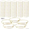 Bangle 60 Pcs DIY Pulseiras Expansíveis Fio Ajustável Em Branco Beading Pingentes Pulseiras Para Fazer Jóias 270t