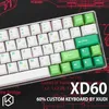 XD60 XD64 Custom Mechanical Keyboard Kit Up TP 64 Klawisze Obsługuje TKG-Narzędzia Underglow RGB PCB GH60 60% Zaprogramowany GH60 Kle