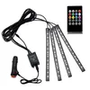 2021 22cm Musique multicolore + télécommande Flexible Car LED Strip Lights Intérieur Décoratif Atmosphère Neon Lamp Wireless Remote light