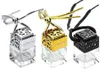 Cars Perfume Bottle Cube Car Hanging Perfumes Rearview Ornament Air Freshener For Essential Oils Diffuser Fragrance Empty Glass