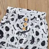 Set di abbigliamento #48 2022 Estate Ragazzi e ragazze T-shirt con stampa animalier Top + Pantaloncini Abito a due pezzi Costume per bambini Completo Garcon corto