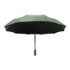 Windproof Double Automatic 3 Folding Umbrella Female Male 10K Car Large Parasol Rain Women Men Business Strong Umbrellas