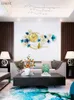 中国のリビングスタイルクリエイティブな壁掛けファッション北欧ライト高級アート装飾の大気時計210414