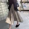 Gotic Long Black Knitted Skirt Women Winter Fringed Knit Irregular Autumn Korean Style Female Tassel High Waist 210421