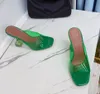 Designer högkvalitativa stilettklackar för damer Amina sandaler höga klackar klänning skor Muaddi, kristallnitar unika bokstäver i olika stilar a5