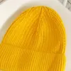 Casual effen kleur unisex gebreide hoed winter herfst warm geboeid haak vrouwen mannen mode mode mannelijke vrouwelijke skullies mutsen