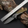 Yuzi titanium vouwmessen tactische camping jagen overleving pocket messen hulpprogramma EDC Tools 3CR13Mov 57HRC aluminium handgreep