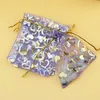 Colorful Organza Bags Iron Heart Bronzing Special Design Pouch Wedding Promotion Gifts Bag Jewelry Package