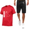 Survêtements pour hommes Silly Dog Belge Malinois 2021 Été 2 pièces Sportswears Fitness Impression Shorts T-shirts Costumes Vêtements