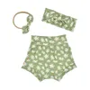 Kids Designer Kleding Sets Boutique Baby Print Shorts Haarbanden Hoofdbanden 3 Stks / sets Pasgeboren Zomer Ster Luipaard Watermeloen Broek Haaraccessoires B7769