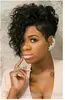 14 inç Kıvırcık Peruk Kısa Kıvırcık Saç Stilleri Sarışın Sentetik Saç Peruk Kadınlar Kinky Afro Peruk Kısa Kıvırcık Peruk Siyah Kadınlar Için