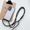 Neck Strap Lanyard Cases met Cord voor Samsung Galaxy A52 A32 A72 A12 A71 A50 A41 A21S 51 S21 Plus 5G S20 Ultra Mat Clear Cover