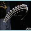 Hair Jewelry Jewelryhair Clips & Barrettes Crystal Pearls Hairband Crown Tiaras Rhinestone Pageant Diadem Bride Headband Headdress Luxury Ha