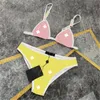 Letter Buckle Bikini Women Swimwear Trendy Color Womens Bathing Suit Holiday Travel Ladies Swimsuit Bikinis