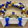 Décoration de fête 102pcsset bleu marine ballons d'or guirlande arc kit anniversaire garçon baby shower latex confettis arche ballon fournitures 3531410