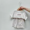 夏の子供たちのスーツの男の子カジュアルな外出服ビッグポケットスーツ+ Tシャツショーツ子供スーツセットx0802