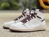 1S High OG Rebellionaire Scarpe Uomo Donna Nero Bianco Particle Grey Outdoor 1 Borgogna A Ma Maniere Bordeaux Sneakers sportive con scatola originale