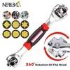 360 Degree Multipurpose Tiger Wrench 8 in 1 Tools Socket Works Universal Ratchet Spline Bolts Torx Sleeve Rotation Hand Tools 211110