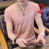summer port wind lapel slim t-shirt Korean version of the trend solid color leading men's compassionate 210420