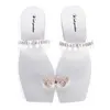 2021 NUOVE donne estive moda sandali con diamanti casual spiaggia perla scarpe brillanti T-strap perizoma infradito Boho pantofole piatte Y0721