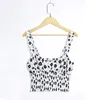 Sexy Backbloble Floral Cross Top Women Beach Roogle Boho Tain Tain Top Slim Curry Creeped White Cami Summer Camisole 210415