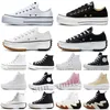 Converse Chuck Taylor All Star Platform Move Run Star Hike Lugged Motion 여성들이 스타 하이킹 캐주얼 신발 표범 오렌지 블랙 노란색 보라색 흰색 높은 상단 별 클래식 두꺼운 바닥 캔버스 신발 크기 36-40