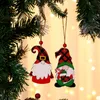 Jul Wooden Pendants Xmas Tree Hängande Ornaments DIY Wood Crafts for Home Christmas Party New Year Decorations