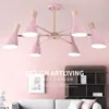 Pendant Lamps Nordic Horse Hoof Led Iron Chandelier Living Room Bedroom Study Creative Modern Solid Wood E27 Home Lighting