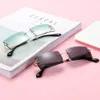 Podróżując Styl Moda Rimls Mountaineering Sunglass Trendy Mały Prostokąt Sun Szkło UV400 Shad Dla Mężczyzn Kobiety Okulary