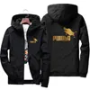 Mäns Fashion Street Vattentät Jacka Parker Aviator Hooded Windbreaker Thin Zipper Casual Spring och Höst 2021 Mäns Nya Top