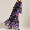 fashion runway flower print dress