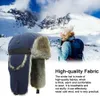 Neve Chapéu Eskimo com abas de orelha Quente chapéu térmico impermeável de inverno ajustável Chapéu três cores para homens e mulheres Cold Nós