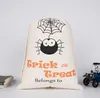 Party Sacioves Halloween Candy Bag Подарочный мешок угощение или трюк тыква печатные холст сумки Hallowmas Рождественский фестиваль DrawString-Bag SN2637