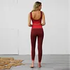 Seamless Gym Set Nylon Woman Yoga Suit Sportswear 2PCS Exercise Top Leggings Women Fitness Wear Sets Sports Tracksuit YST03 210802