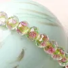 Lampwork الزجاج الخرز لخيوط أساور قلادة 8 ملليمتر 10 ملليمتر 12 ملليمتر قطع سطح زهرة الملونة الزجاج الخرزة diy مجوهرات الملحقات