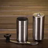 Gümüş Kahve Öğütücü Mini Paslanmaz Çelik El Manuel El Yapımı Fasulye Öğütücü Değirmen Mutfak Taşlama Yapma Araçları 220217