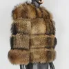 Futra kobiet faux furbelieve 2022 Naturalny szok zimowy kurtka zimowa Kobiety Big Puszysty prawdziwy płaszcz grube ciepłe odzież wierzchołka