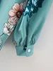 Spring Floral Printing Shirts Elegant Ladies Tops Long Sleeve Women Turn Down Collar 210421