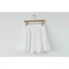 S-XL Plus Size short Korean Women chiffon High Waist School Girl Skirt vintage mini skrits summer irregular 210417