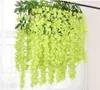 Bruiloft bloemen 110 cm Dichte Wisteria Bloem kunstmatige zijden wijnstok elegante wijnstok rattan tuin feestjes decoratie