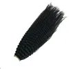 Afro Kinky Kıvırcık Bant İnsan Saç Uzantıları 40 PCS Doğal Renkli Cilt Atkısı Kadınlar Moğol Remy Hairs7989824