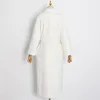 Elegante cappotto di tweed per le donne risvolto manica lunga cintura a vita alta temperamento giacca a vento femminile moda invernale 210524