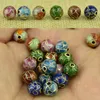 5pcs cloisonne emalj polerad filigran liten 8mm pärlstav DIY smycken gör charm halsband armband örhängen koppar tillbehör