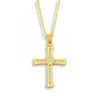 Strass Infinity Cross ketting voor vrouwen cz micro pave hart hanger zirkonia bescherming sieraden nket88 kettingen