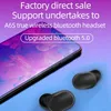 A6S Écouteurs sans fil Sports Earbuds Bluetooth 5.0 TWS Headsets Bason Annulation du micro Pour Huawei Samsung Headphone avec boîte de vente au détail de haute qualité