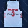 2020 New Dayton Flyers Maglia da basket NCAA College 3 Landers Bianca Tutta cucita e ricamata da uomo Taglia giovanile