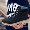 COTURNO Siyah Yüksek Üst Erkek Çizmeler Deri Kış Kar Botları Erkekler Su Geçirmez Kürk Ile Su Geçirmez Sıcak Kereste Bot Patik Kara Ayakkabı