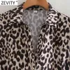 Women Vintage Leopard Stampa telaio con camicia midi Abito Office Lady Chic Casual Maniche Casual Business Party Vestido DS4614 210420